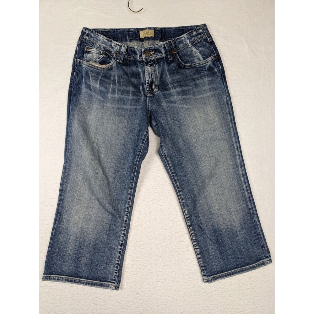 BKE Denim Capri Jeans Distressed Mid-Rise Womens 32 x 21